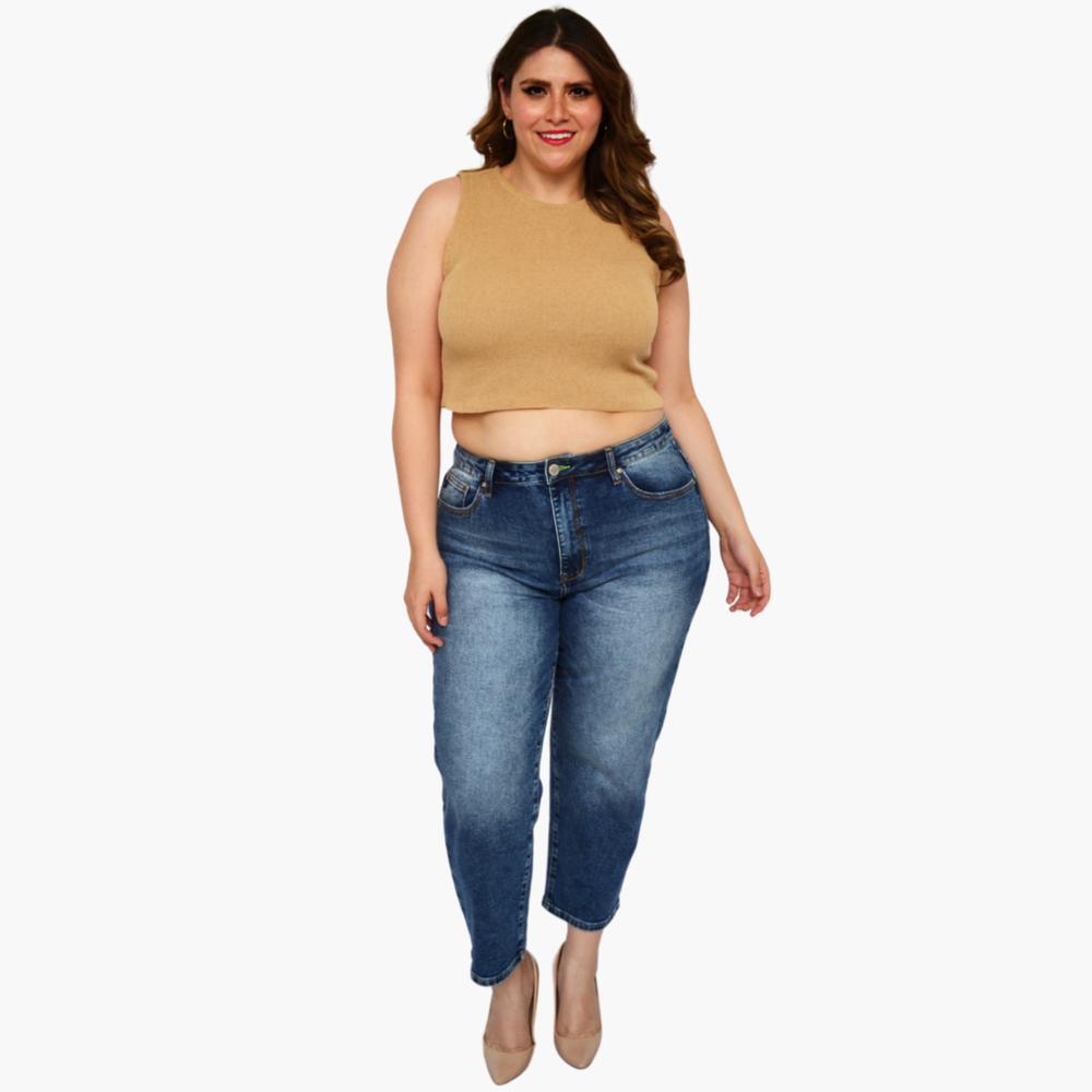 Foto 5 | Top Tejido ROMAN FASHION 2264 color Marrón Talla Extra