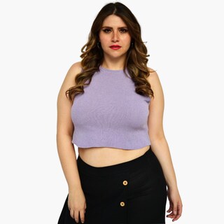 Foto 1 | Top ROMAN FASHION 2264 color Púrpura Tejido Talla Extra