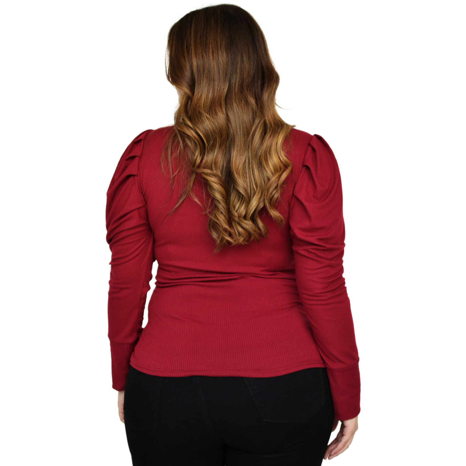 Foto 3 | Blusa Casual ROMAN FASHION 1785 color Vino Tallas Extras