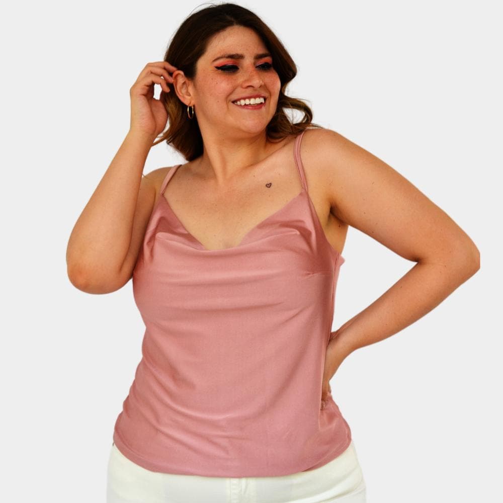 Top de Tirantes Roman Fashion0424 color Rosa Tallas Extra $779