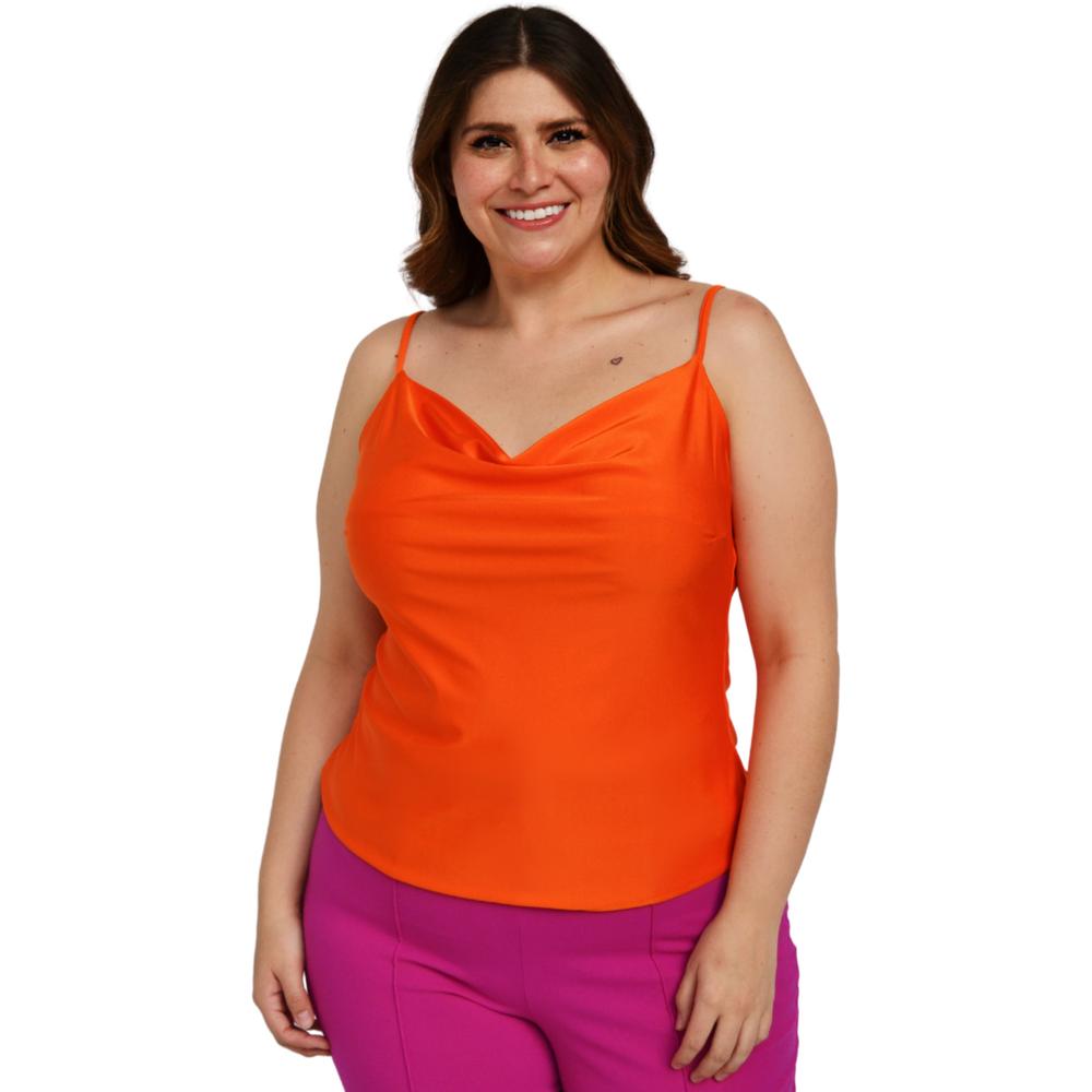 Foto 2 pulgar | Top de Tirantes Roman Fashion BL-ELY-0424 color Naranja Tallas Extras