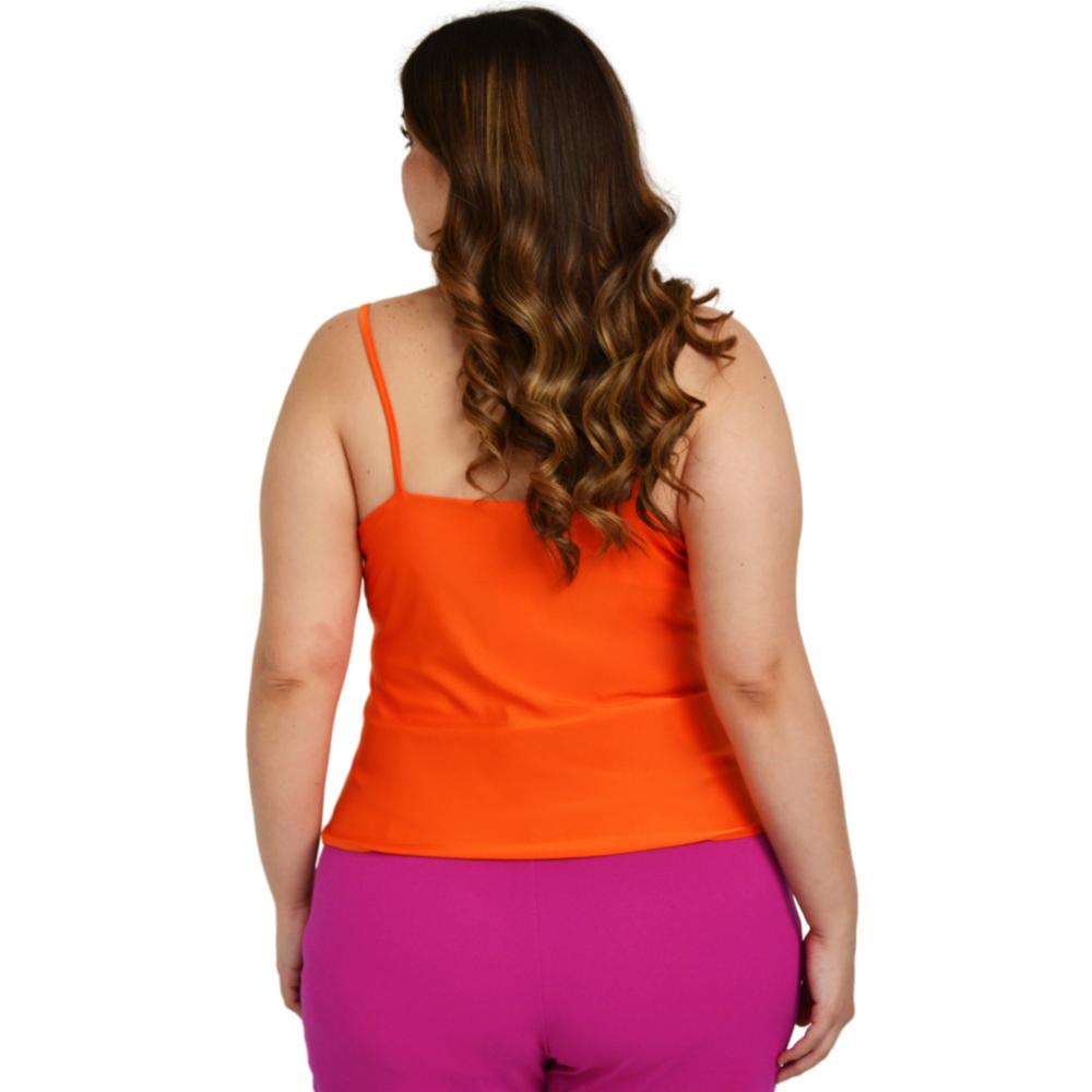Foto 4 pulgar | Top de Tirantes Roman Fashion BL-ELY-0424 color Naranja Tallas Extras