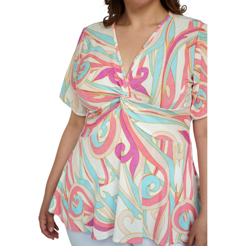 Foto 5 pulgar | Blusa Roman Fashion Manga 3/4 para Mujer