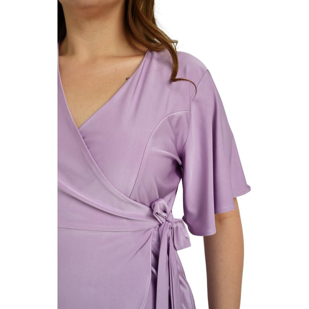 Foto 5 pulgar | Blusa Roman Fashion Manga 3/4 color Púrpura para Mujer