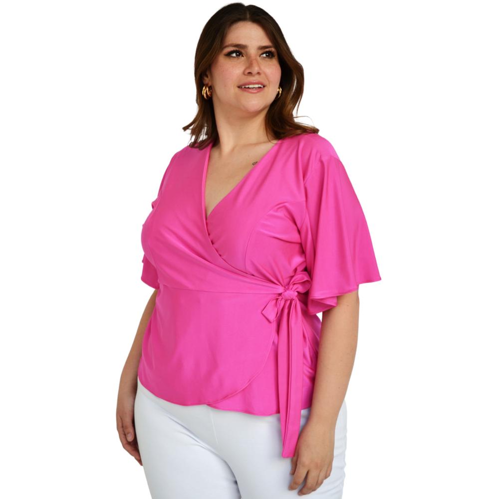 Foto 5 pulgar | Blusa Roman Fashion BL-ELY-0442 color Rosa Manga 3/4