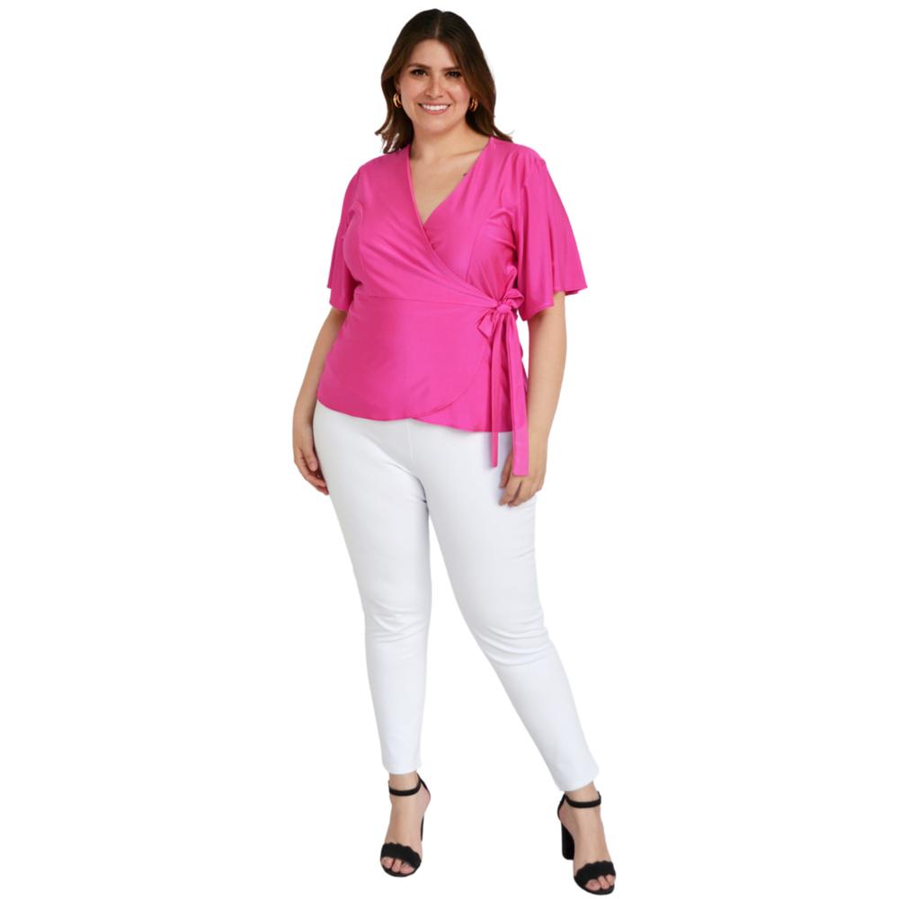 Foto 7 pulgar | Blusa Roman Fashion BL-ELY-0442 color Rosa Manga 3/4