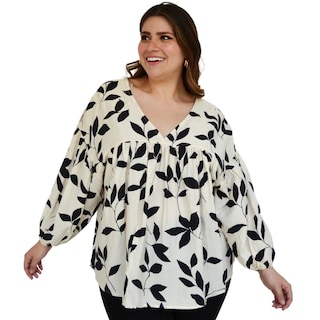 Foto 5 | Blusa Ces Femme 3058 color Beige para Mujer