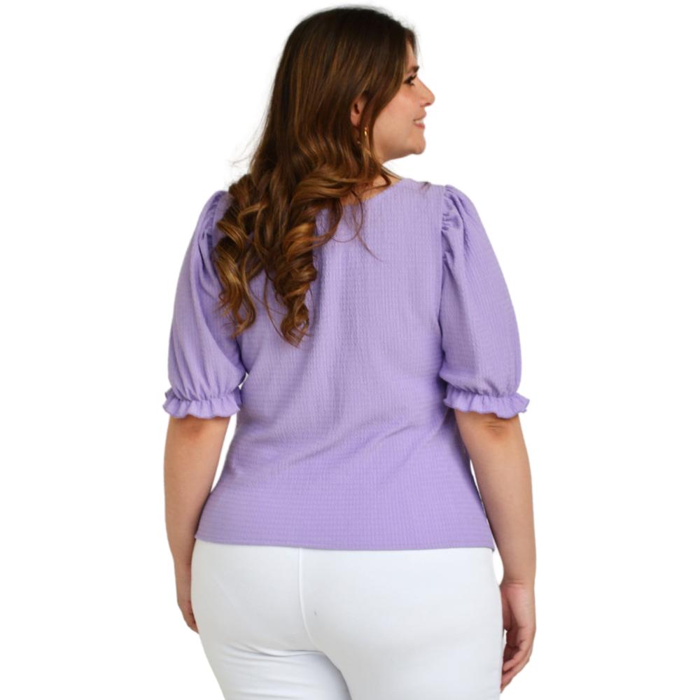 Foto 4 pulgar | Blusa Roman Fashion BL-GR-1827 color Púrpura