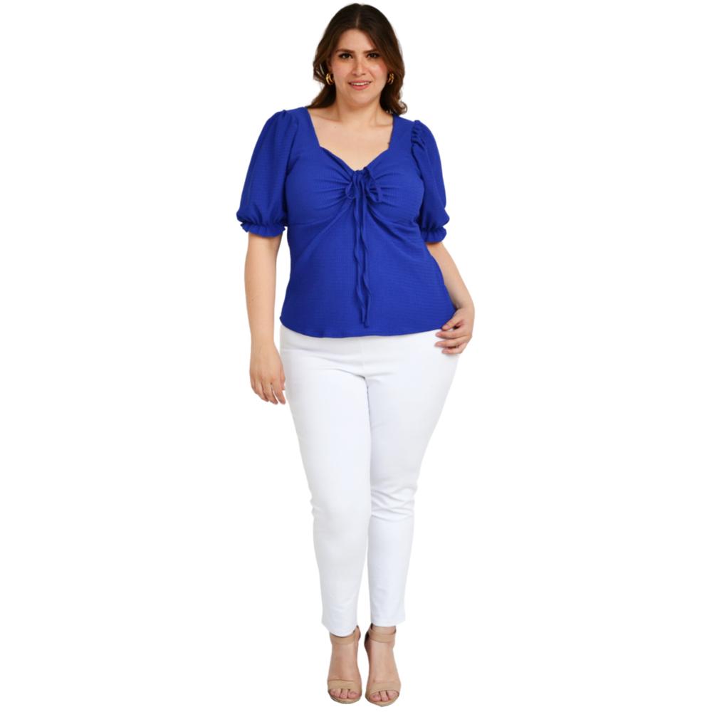 Foto 6 pulgar | Blusa Roman Fashion BL-GR-1827 color Azul Tallas Extras