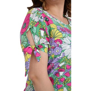 Foto 4 | Blusa Estampada Roman Fashion Tallas Extras color Verde