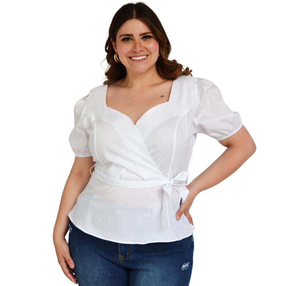 Blusa Roman Fashion BL-ELY-0412 color Blanco para Mujer