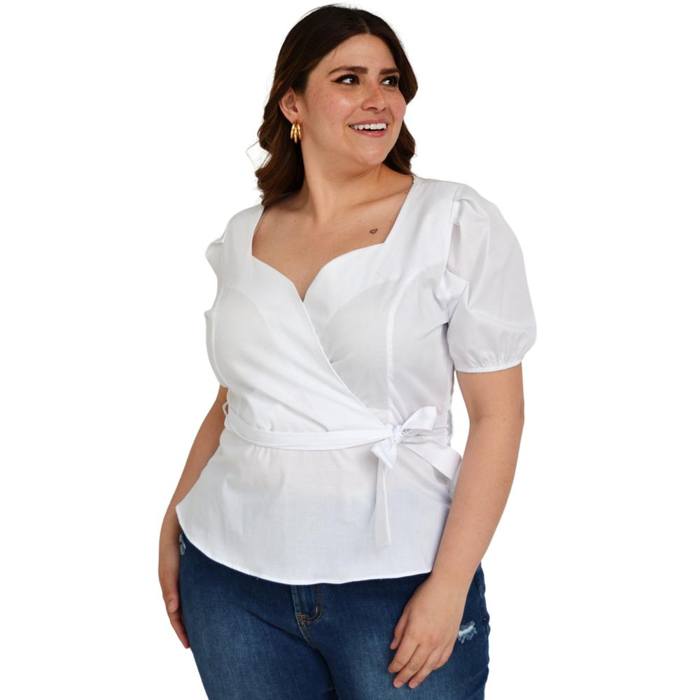 Foto 3 pulgar | Blusa Roman Fashion BL-ELY-0412 color Blanco para Mujer