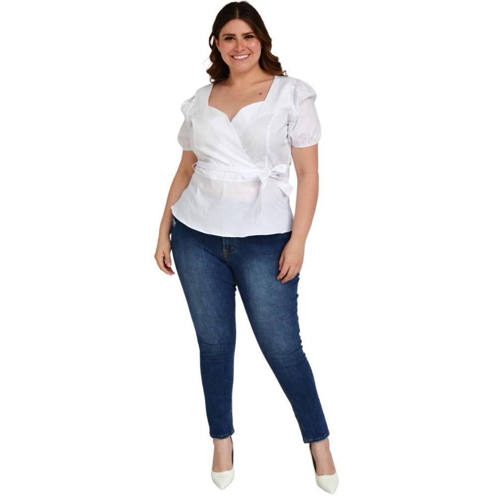 Foto 7 pulgar | Blusa Roman Fashion BL-ELY-0412 color Blanco para Mujer