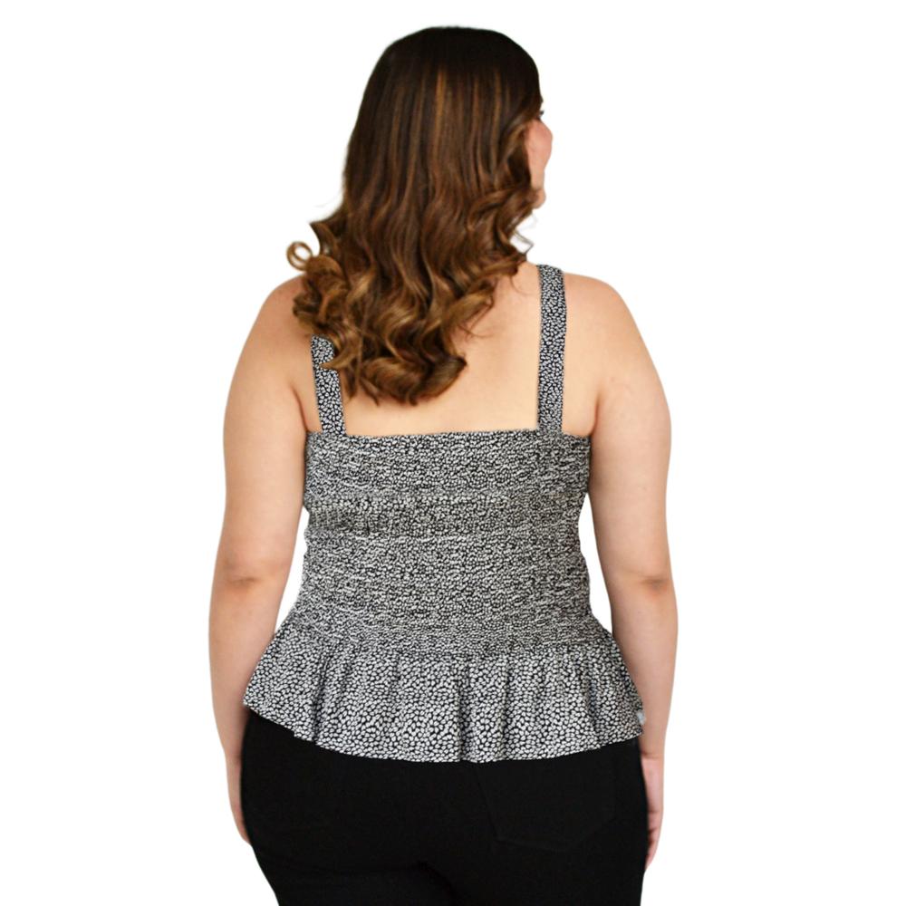 Foto 5 pulgar | Blusa Zenobia 11537 Cintura Smock Tallas Extras Negro