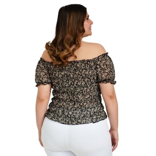 Foto 3 | Blusa Zenobia Smock 12120 Tallas Extras Negro