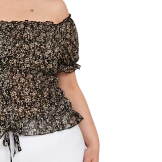 Foto 4 | Blusa Zenobia Smock 12120 Tallas Extras Negro