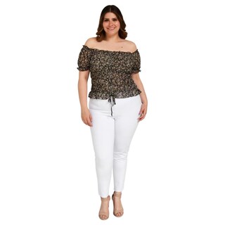 Foto 5 | Blusa Zenobia Smock 12120 Tallas Extras Negro