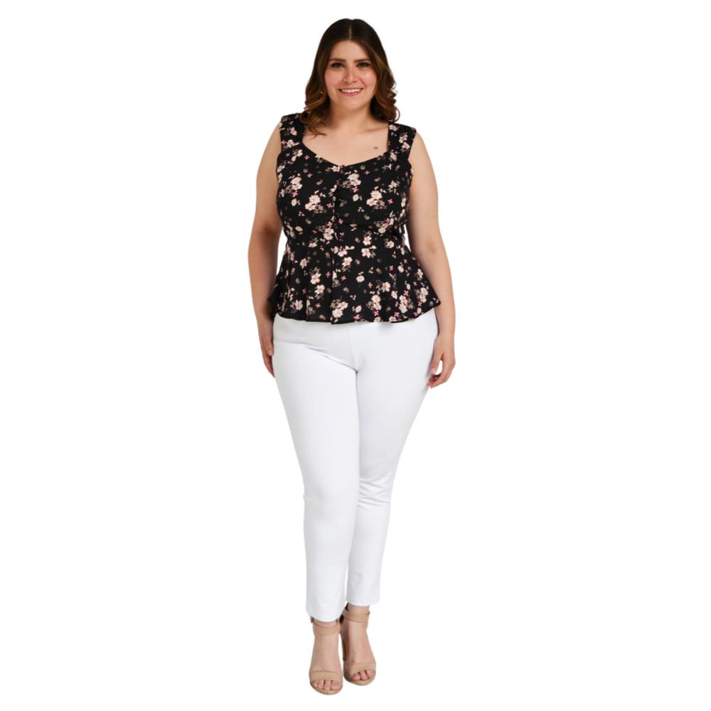 Foto 5 | Blusa Zenobia 11018 Sin Manga Tallas Extras Negro