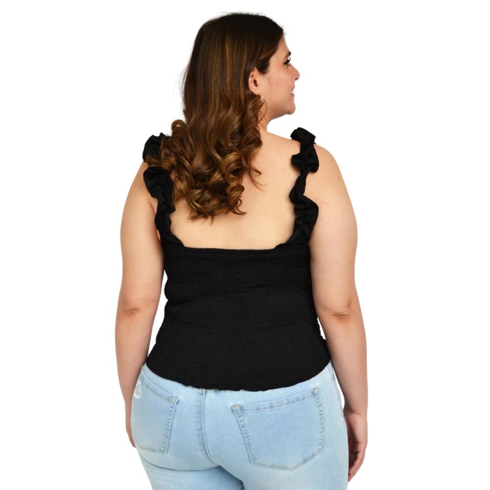 Foto 3 | Blusa Roman Fashion Zenobia Negra para Mujer