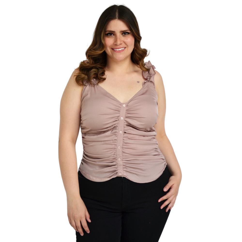 Blusa Zenobia color Beige para Mujer