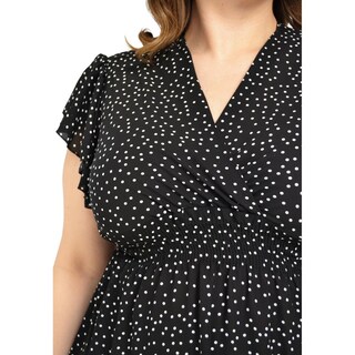 Foto 4 | Blusa De Puntos Tallas Extras, 6828 (negro) Negro