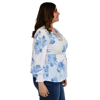 Foto 2 | Blusa Escote Cruzado Jon & Anna BL-JON-6879-BLANCO color Blanco