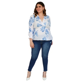 Foto 5 | Blusa Escote Cruzado Jon & Anna BL-JON-6879-BLANCO color Blanco