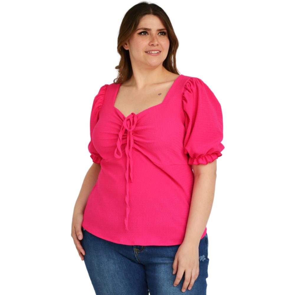 Foto 2 pulgar | Blusa Casual Roman Fashion color Rosa para Mujer