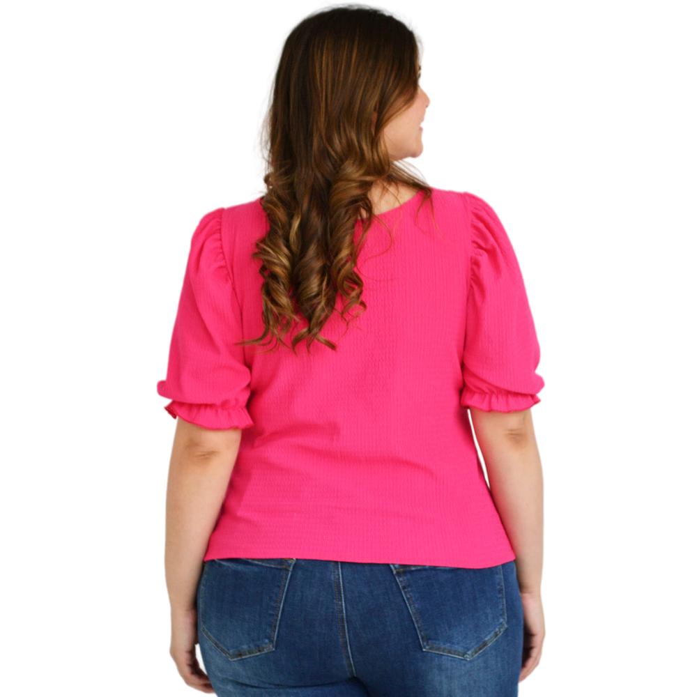 Foto 4 pulgar | Blusa Casual Roman Fashion color Rosa para Mujer