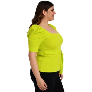 Foto 2 | Blusa Roman Fashion color Verde para Mujer