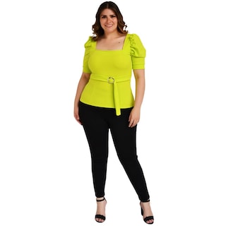 Foto 5 | Blusa Roman Fashion color Verde para Mujer