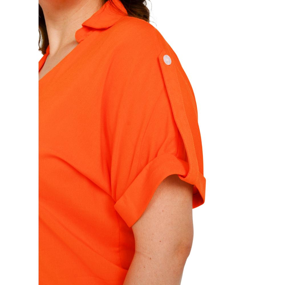 Foto 4 | Blusa  con Moño Roman Fashion color Naranja para Mujer