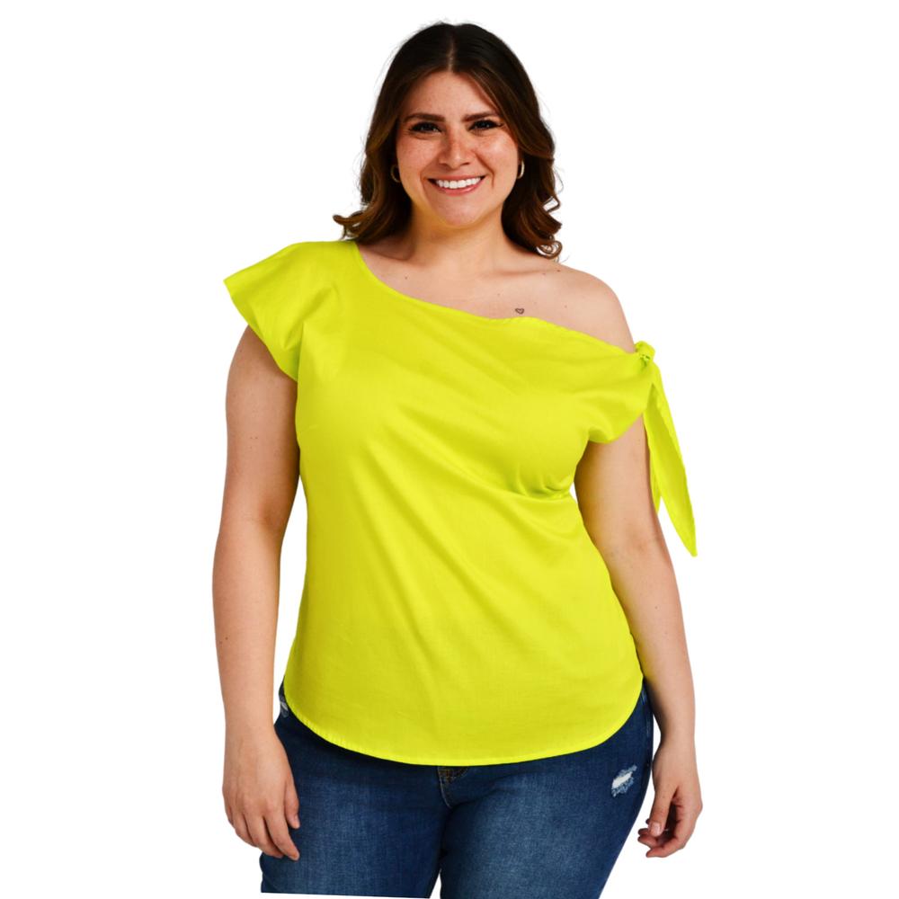Blusa Roman Fashion BL-ELY-0436 color Verde Tallas Extras