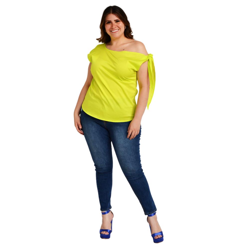 Foto 6 pulgar | Blusa Roman Fashion BL-ELY-0436 color Verde Tallas Extras