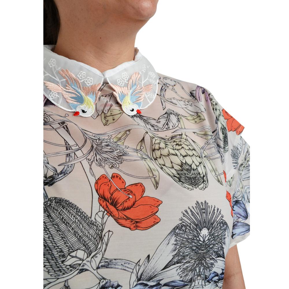 Foto 5 pulgar | Blusa Cuello Bordado Roman Fashion color Blanco