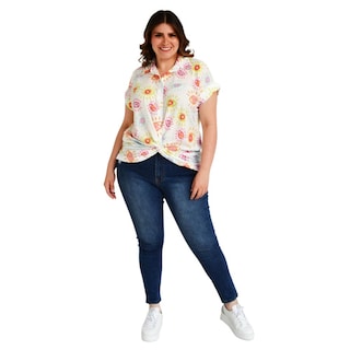 Foto 5 | Blusa con Nudo Roman Fashion BL-EXO-1965-BLANCO color Blanco