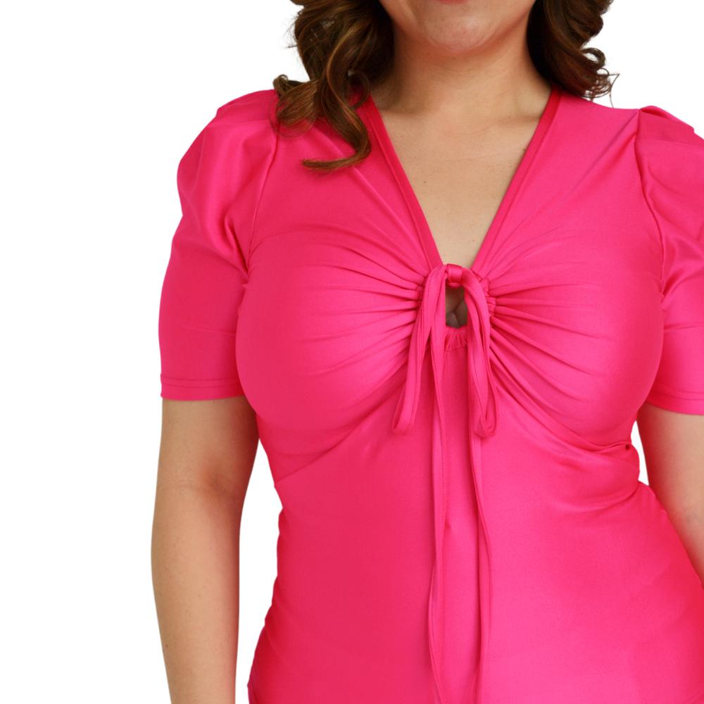 Foto 5 pulgar | Blusa de Satín Roman Fashion 1825 color Rosa para Mujer