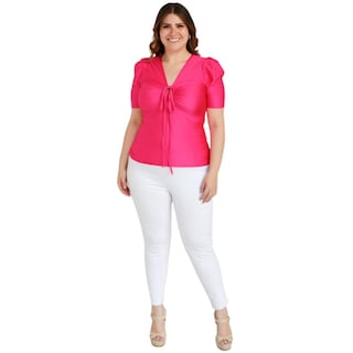 Foto 5 | Blusa de Satín Roman Fashion 1825 color Rosa para Mujer