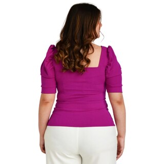 Foto 3 | Blusa Roman Fashion color Magenta para Mujer
