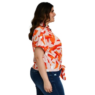 Foto 2 | Blusa Roman Fashion color Naranja para Mujer