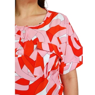 Foto 4 | Blusa Fresca con Bolsillos Roman Fashion Tallas Extras 1813 color Naranja