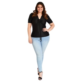 Foto 5 | Blusa de Satín Roman Fashion 1825 color Negro para Mujer