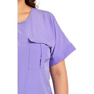 Foto 4 | Blusa Fresca con Bolsillos Roman Fashion Tallas Extras 1813 color Púrpura