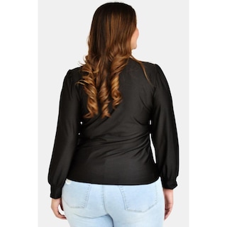 Foto 3 | Blusa Roman Fashion color Negro para Mujer
