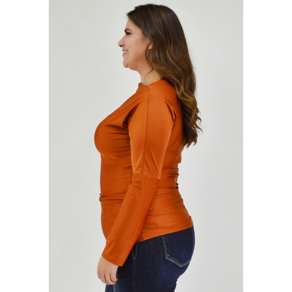 Foto 2 | Blusa Escote Barco Roman Fashion 1852 Marrón