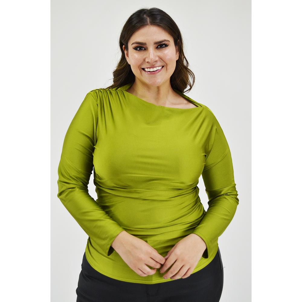 Foto 2 pulgar | Blusa Roman Fashion Verde para Mujer