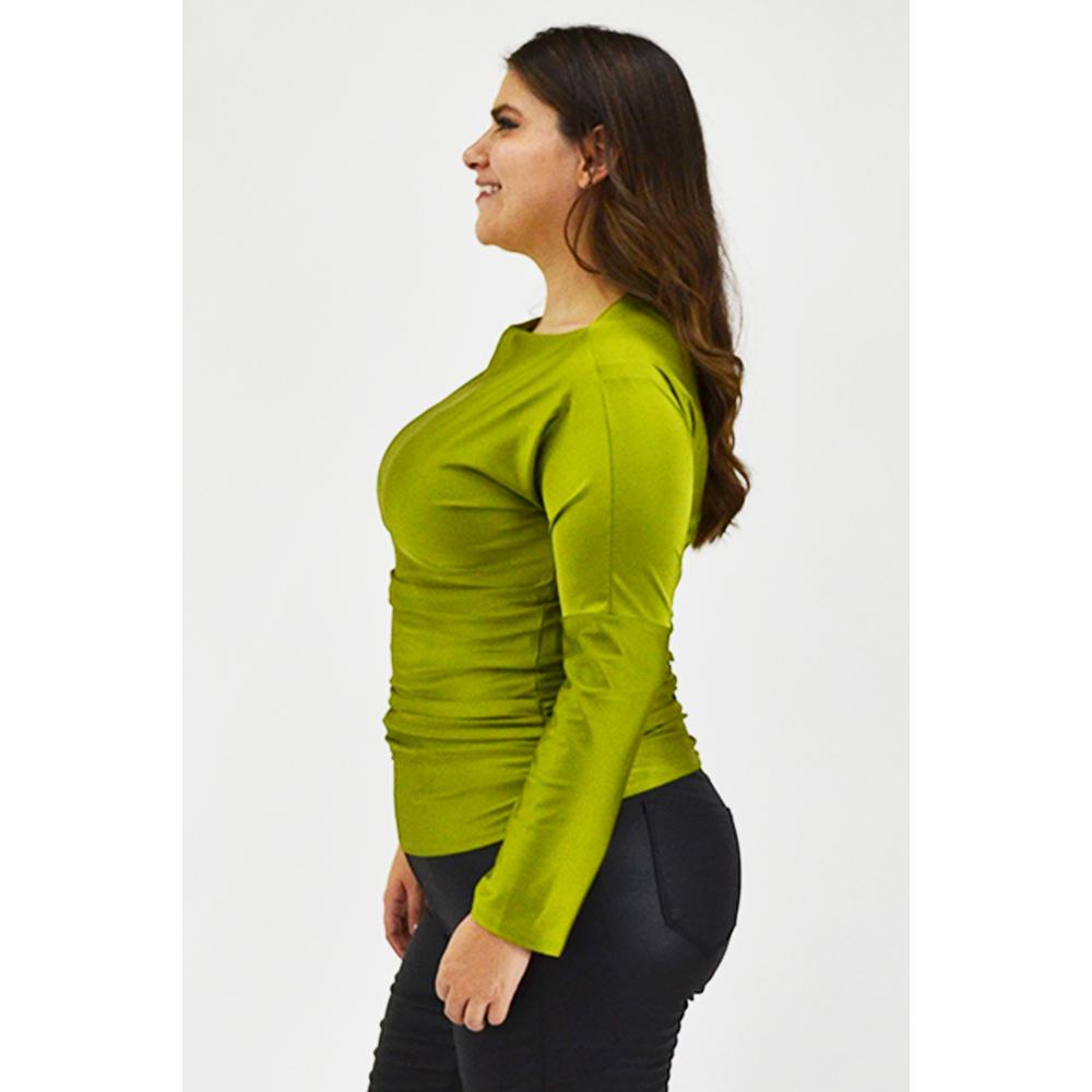 Foto 3 pulgar | Blusa Roman Fashion Verde para Mujer