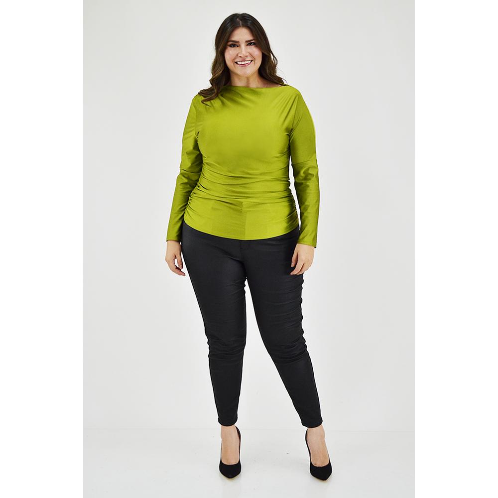Foto 7 pulgar | Blusa Roman Fashion Verde para Mujer
