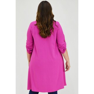 Foto 3 | Maxiblusa Asimétrica Roman Fashion Tallas Extras color Rosa