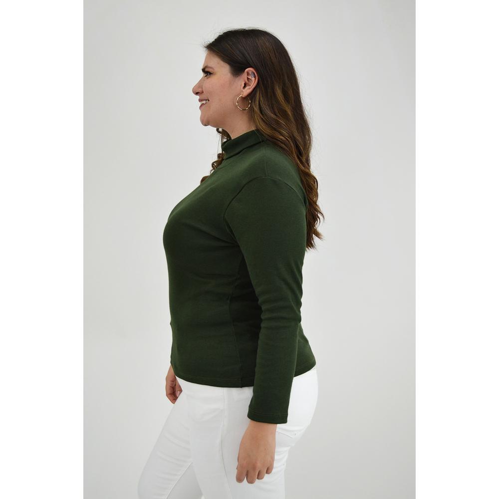 Foto 3 pulgar | Blusa Roman Fashion color Verde para Mujer